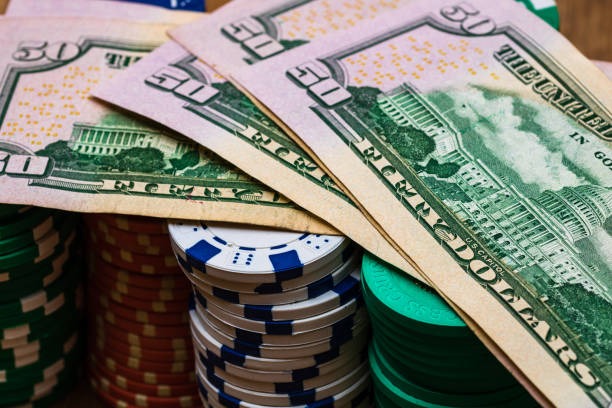 Live dealer blackjack table with multi-camera feed on mobile phone